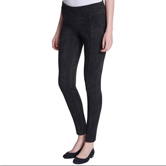 NWT Andrew Marc black Faux Suede Skinny Pants    Size XXL - Picture 2 of 13